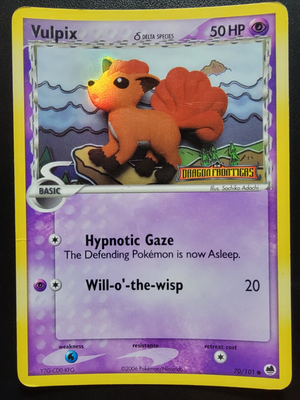 Vulpix (Delta Species) 70/101 Dragon Frontiers Reverse Holo pokemon