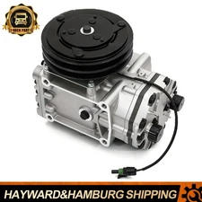 AC Compressor York Fits Freighliner Kenworth Peterbilt W/ 2 Groove Clutch