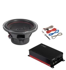 Vibe Slick12D2 - Car Audio 12" Subwoofer Amplifier + Amp Wiring Kit Bass Package