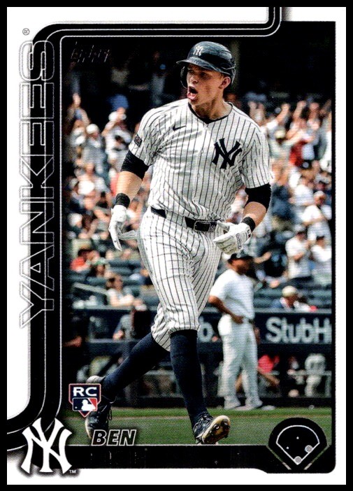 2025 Ben Rice Topps Series One Baseball #337 New York Yankees