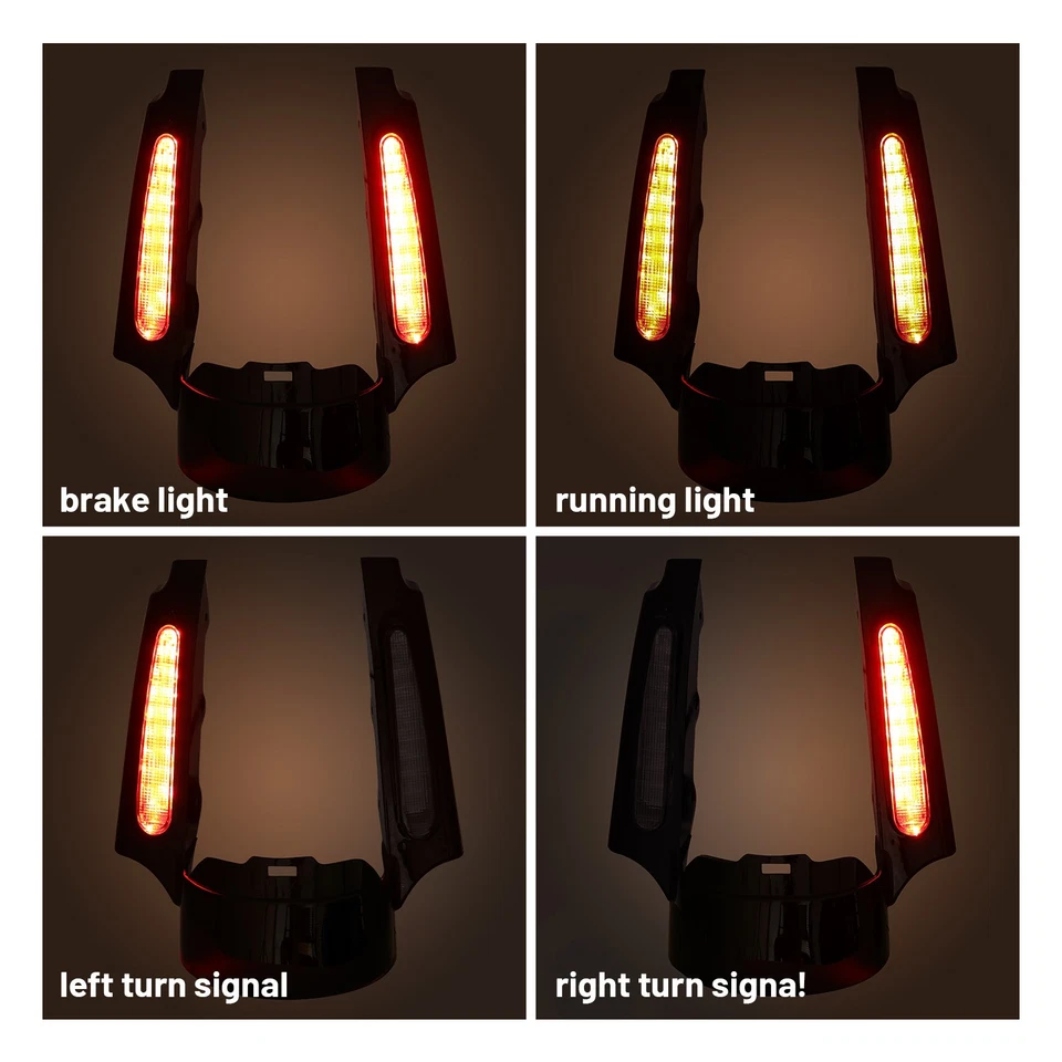 Luz trasera LED de fascia para guardabarros trasero apta para Harley Electra Street Road Glide 09-13 Foto 3 de 4