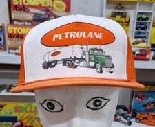   Vintage Orange  White Petrolane Trucking Foam Mesh Men's Trucker Hat