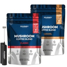 Mushroom Coffee with Collagen Bundle Classic 7.4 Ounce Pack of 2