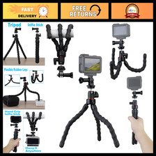 Flexible Camera Tripod for GoPro Hero 13/12/11/10/9 - Bendable 360 Rotation Vlo