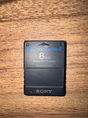 Play Station 2 slim black and 8mb memory card