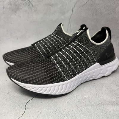 Nike Men's React Phantom Run 2 Running Slip On Shoes Black Sz 7.5 M Sneakers