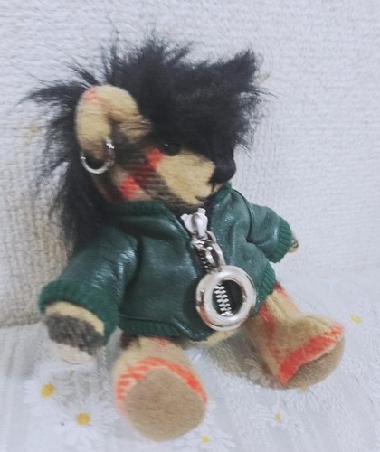 BURBERRY Thomas Bear Biker Jacket Cashmere Bag Charm Punk Mohawk Keychain - 第 5/5 張圖片