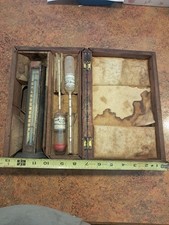 Antique Alcohol Hydrometer in Original Box with 5 Hydrometers