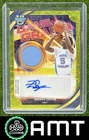 Isaiah Denis Jersey Auto 2025-26 Bowman Best University 32/75 Game Yellow Lazer