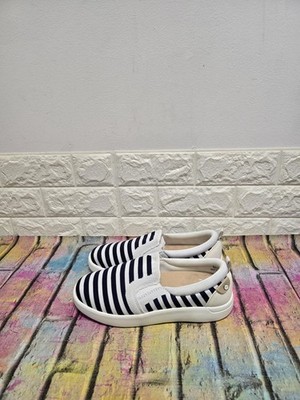 Reef Neptune Elyse Damen-Slipper UK 5 UVP £ 75 marineblau weiß gestreift