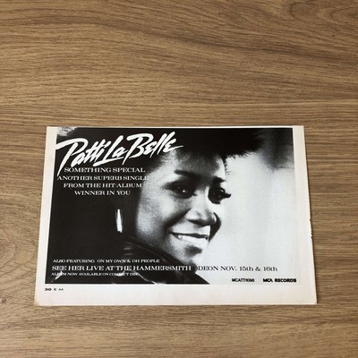 MUSIK09 ZEITSCHRIFTENWERBUNG 5X8 PATTI LA BELLE: ETWAS BESONDERES