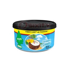 Little Trees Caribbean Colada Fiber Can Air Freshener Home Car Pack of 1-6 