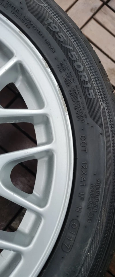 VW Golf 3 BBS 473 Alufelge 1H0601025AD 6J 15 Et 45 mit Sommerreifen 195 50 15 - Bild 3 von 4