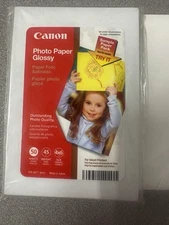 Lot of 6 packs Canon Photo Paper Plus Glossy Each pack is 50 Sheets 4" x 6"
