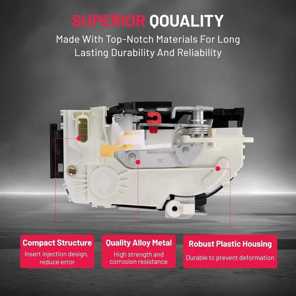 Integrated Door Lock Actuator for Chrysler Dodge Jeep Ram 1500 2500 Front Right Foto 3 de 4