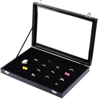 Schmucklade Schmuckkasten Schaukasten Schmuckdisplay Mit Glasdeckel (Ohrringe,