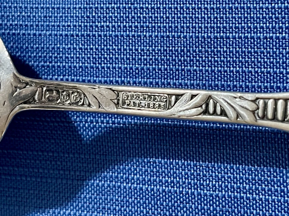 Gorham St. Cloud Sterling Silver Sugar Spoon - Gold Wash Antique 1885 By Gorham - Image 4 of 4