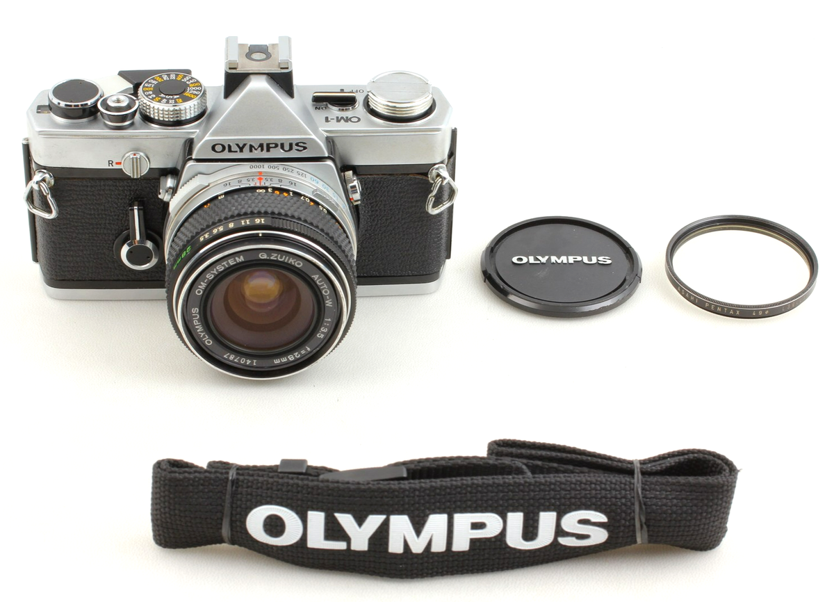 Near MINT] Olympus OM-1 Silver G.Zuiko Auto-W 28mm F3.5 From JAPAN