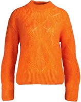 Neu ! Gant Damen Strickpullover D2. Wool Mohair Pointelle Crew Orange Gr. Xxl