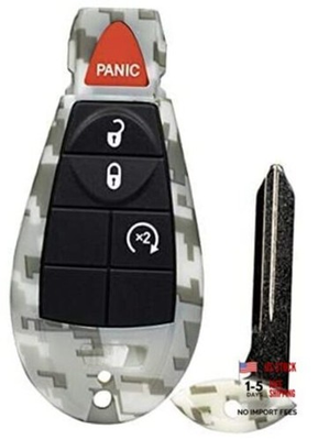#ad 1x New Camouflage Keyless Entry 4 Buttons Remote Start Car Key Fob Fobiks IYZ $26.52