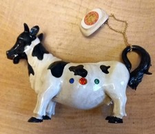 NINI Sahiba Cow Teapot Trinket Box With Rhinestones 