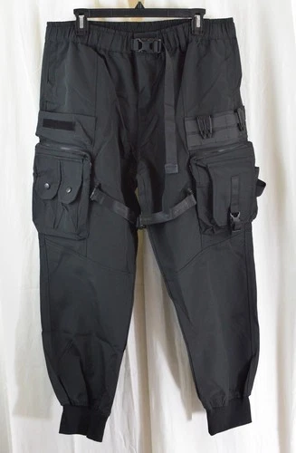 MFCT Men's Streetwear Cargo Pants Black Size XL - product listing photo