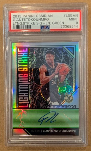 2019 Obsidian Giannis Antetokounmpo Auto Lightning /25 PSA 9 Milwaukee Bucks