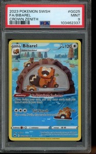 PSA 9 MINT Pokemon Bibarel Crown Zenith Full Art GG25