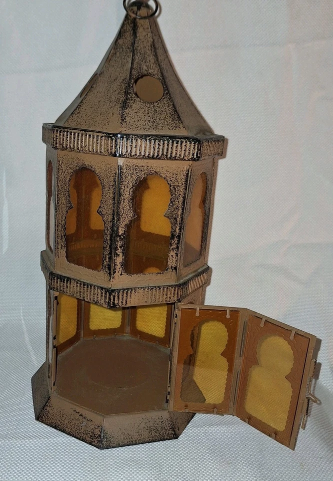 Candelabro amarillo marroquí linterna lámpara mesa centro de mesa terraza boda 18" Foto 2 de 2