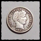 1897-P  BARBER DIME  Nice Look EYE APPEAL Solid XF   #3D63   .900 FINE SILVER