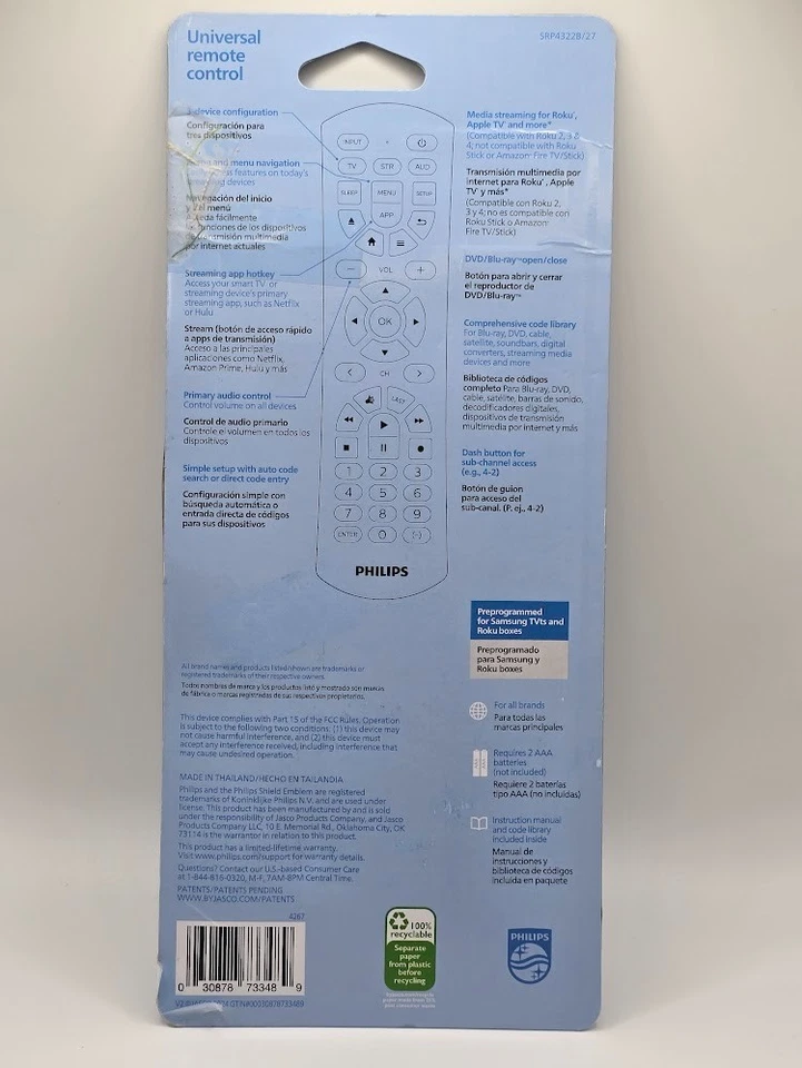 Mando a distancia universal Philips 3 dispositivos Foto 2 de 2