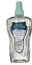 1 Pack Body Fantasies Fresh White Musk Fantasy Fragrance Body Spray 8oz.
