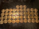 1951-D Wheat Penny Roll - Lincoln cents UNC RED 43 coins