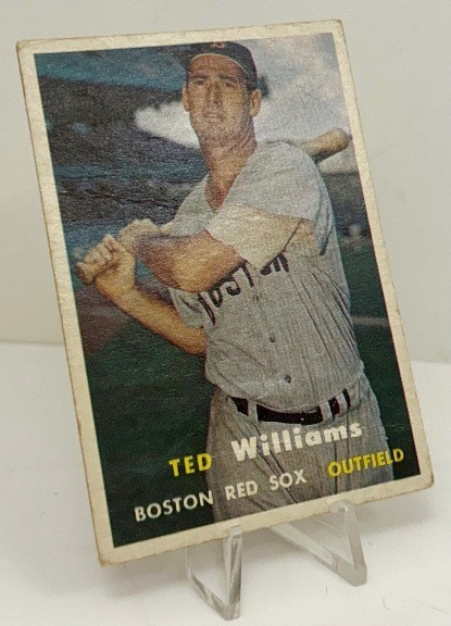 1957 TOPPS TED WILLIAMS CARD #1 BOSTON RED SOX