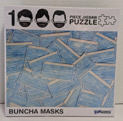 1000 Piece Fun Wares Puzzle ''BUNCHA MASKS'' NIB