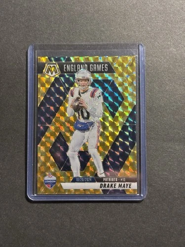 2025 Panini Mosaic - International Games Drake Maye #258 Reactive Yellow Mosaic