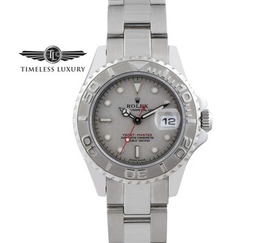 2000 Rolex Yacht-Master 169622 Stainless Steel 29mm Platinum Dial