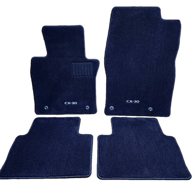 New OEM 2020 - 2025 Mazda CX-30 Black 4pcs Carpeted Floor Mats Set #DGH9-68-G20A