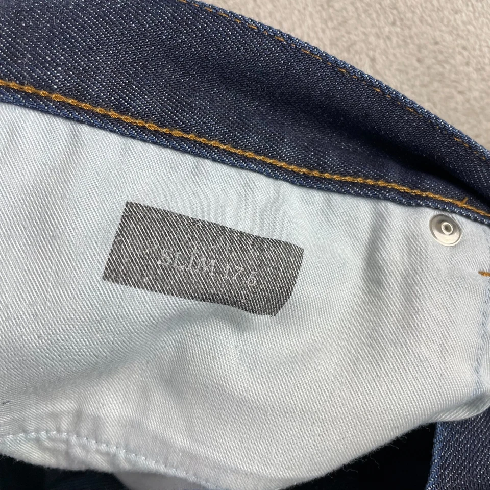 Jeans masculino Dior 34x28 azul slim fit 17,5 designer feito na Itália $1150 - Imagem 4 de 4