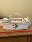 Tiffany Strawberry Basket Sugar & Creamer 4494 Hammersly Bone China — photo 4