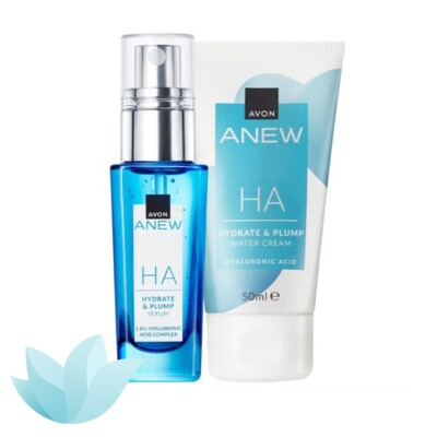 Avon Anew Hydrating Hyaluronic Duo Pack | Full Size Serum & Face Cream