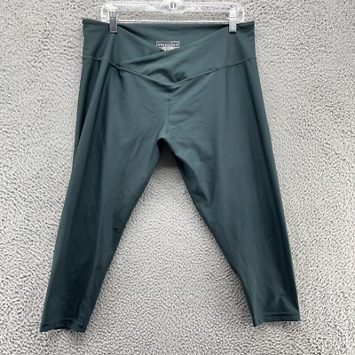 Obsession Leggings Womens 2XL Grey Capri Athletic V Shaped Waist Used