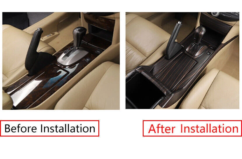 Panel de cambio de marchas consola de grano de madera melocotón para Honda Accord Crosstour 2008-2012 Foto 2 de 4