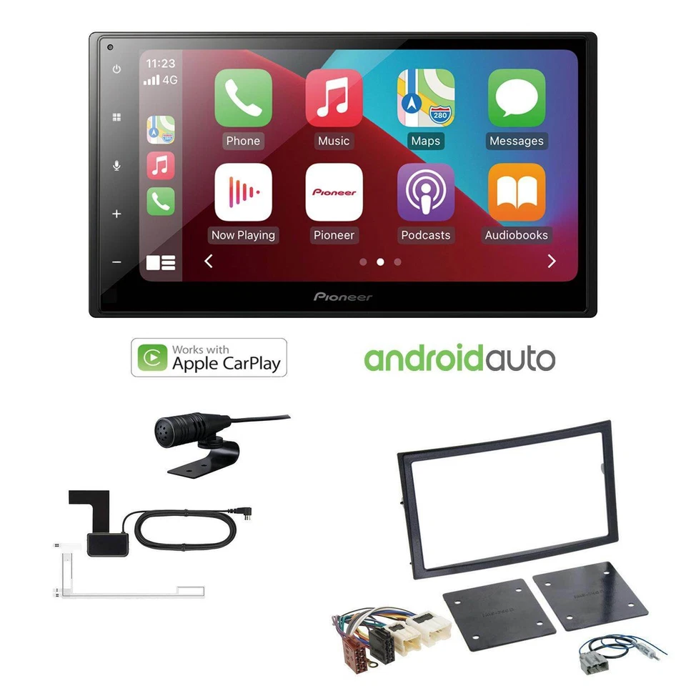 Pioneer Autoradio Apple CarPlay Bluetooth für Nissan 350 Z 2002-2005 schwarz