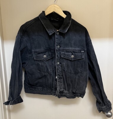 THRILLS Jessie Black Denim Oversized Jacket-Comfy-Casual