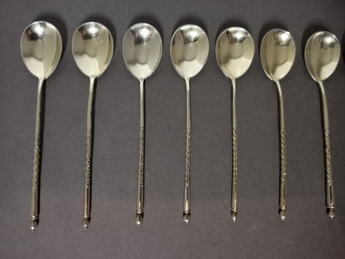 Ancienne Cuillères A Moka Ou Caviar En Argent Massif Russe : Lots De 10. - Picture 12 of 14