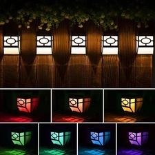 4Pack Solar Fence Lights LED Outdoor Garden Yard Driveway Pathway Deck Wall Lamp