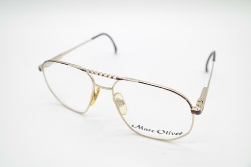Vintage Marc Oliver 571 Gold Rotbraun Oval Brille Brillengestell eyeglasses NOS - 第 3/6 張圖片