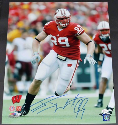 JJ WATT AUTOGRAPHED SIGNED WISCONSIN BADGERS 16x20