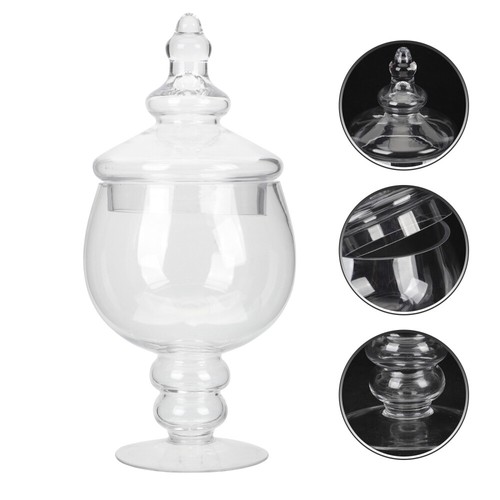 Glass Cookie Jar With Lid Glass Candy Jar Glass Candy Container Snack Glass Jar - Picture 3 of 12